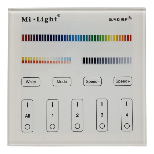 MiLight RGBWW 4 Zone RF Wall Panel