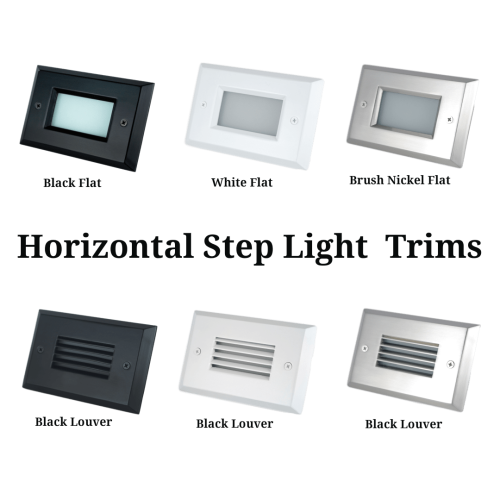 Horizontal Step Light Trim Plates