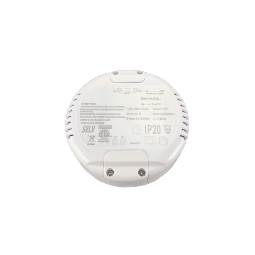 40W 12V Round Dimmable LED Driver